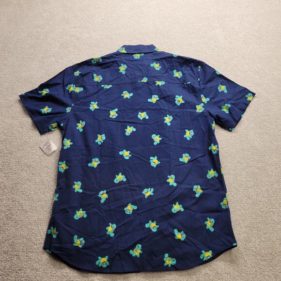 Pokémon Squirtle All Over Print Men's Button Up Shirt Size Large - Picture 2 of 5